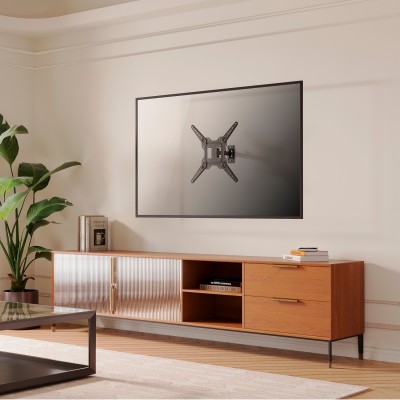 AISENS Soporte Eco Giratorio, Inclinable Para MonitorTV 30kg (2 Pivotes) De 23-55, Negro