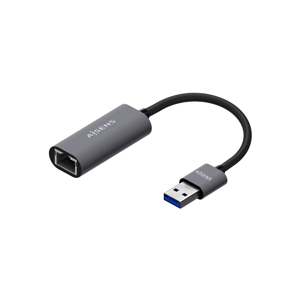AISENS Conversor USB 3.0 A Ethernet Gigabit 101001000 Mbps, Gris, 15cm