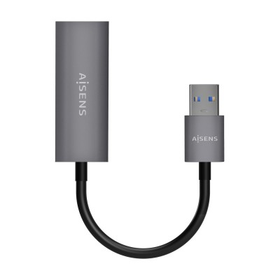 AISENS Conversor USB 3.0 A Ethernet Gigabit 101001000 Mbps, Gris, 15cm