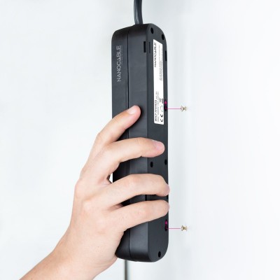 Nanocable Regleta de Enchufes con 6 Tomas, 1.4 m, Negro