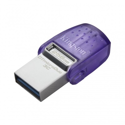 Kingston Technology DataTraveler microDuo 3C unidad flash USB 256 GB USB Type-A  USB Type-C 3.2 Gen 1 (3.1 Gen 1) Acero inoxida
