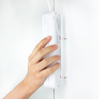 Nanocable Regleta de Enchufes con 3 Tomas con Interruptor, 1.4 m, Blanco