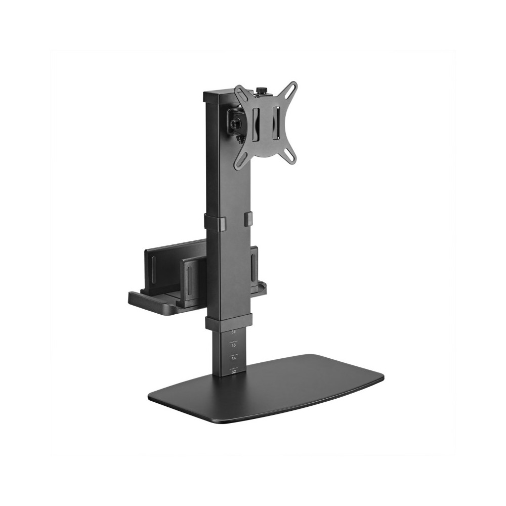AISENS Soporte de Mesa ECO Giratorio e Inclinable para MonitorTV y Mini PC 8Kg de 17-32, Negro