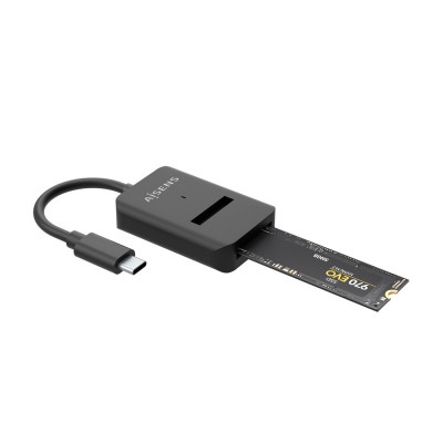 AISENS USB-C Dock M.2 (NGFF) ASUC-M2D011-BK SATANVMe A USB3.1 Gen2, Negra
