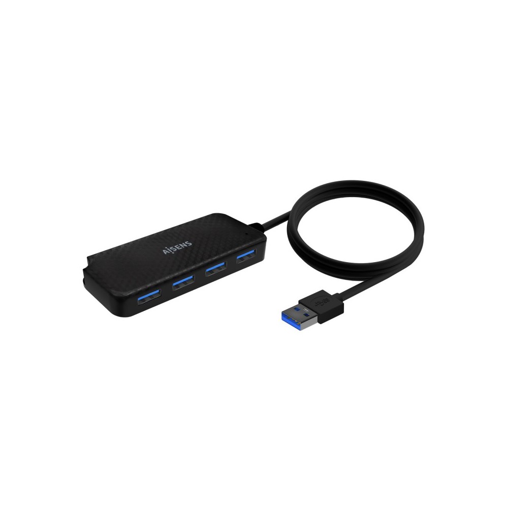 AISENS Hub USB 3.0, Tipo AM-4x Tipo AH, Negro, 60cm
