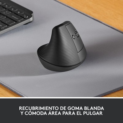 Logitech Lift ratón mano derecha RF Wireless + Bluetooth Óptico 4000 DPI