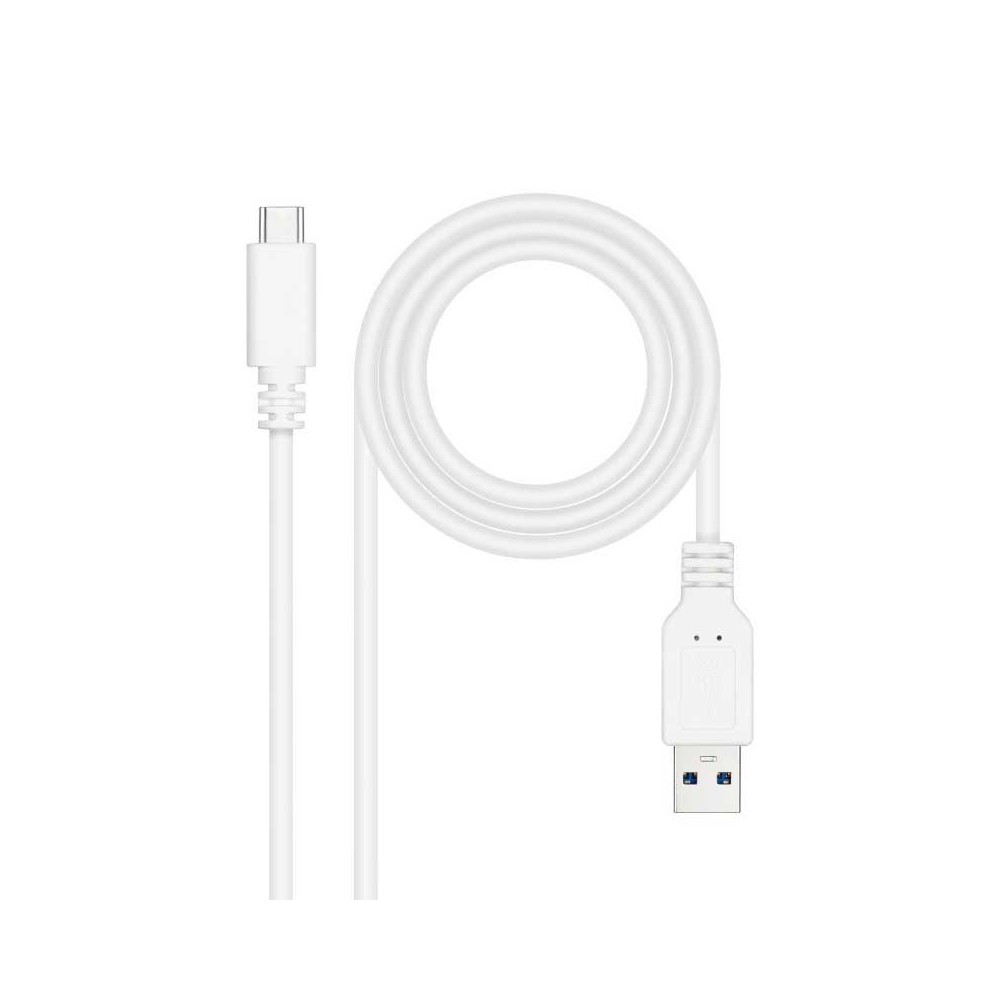 Nanocable Cable USB 3.1, Gen2 10 Gbps 3A, tipo USB-CM-AM, Blanco, 0.5 m