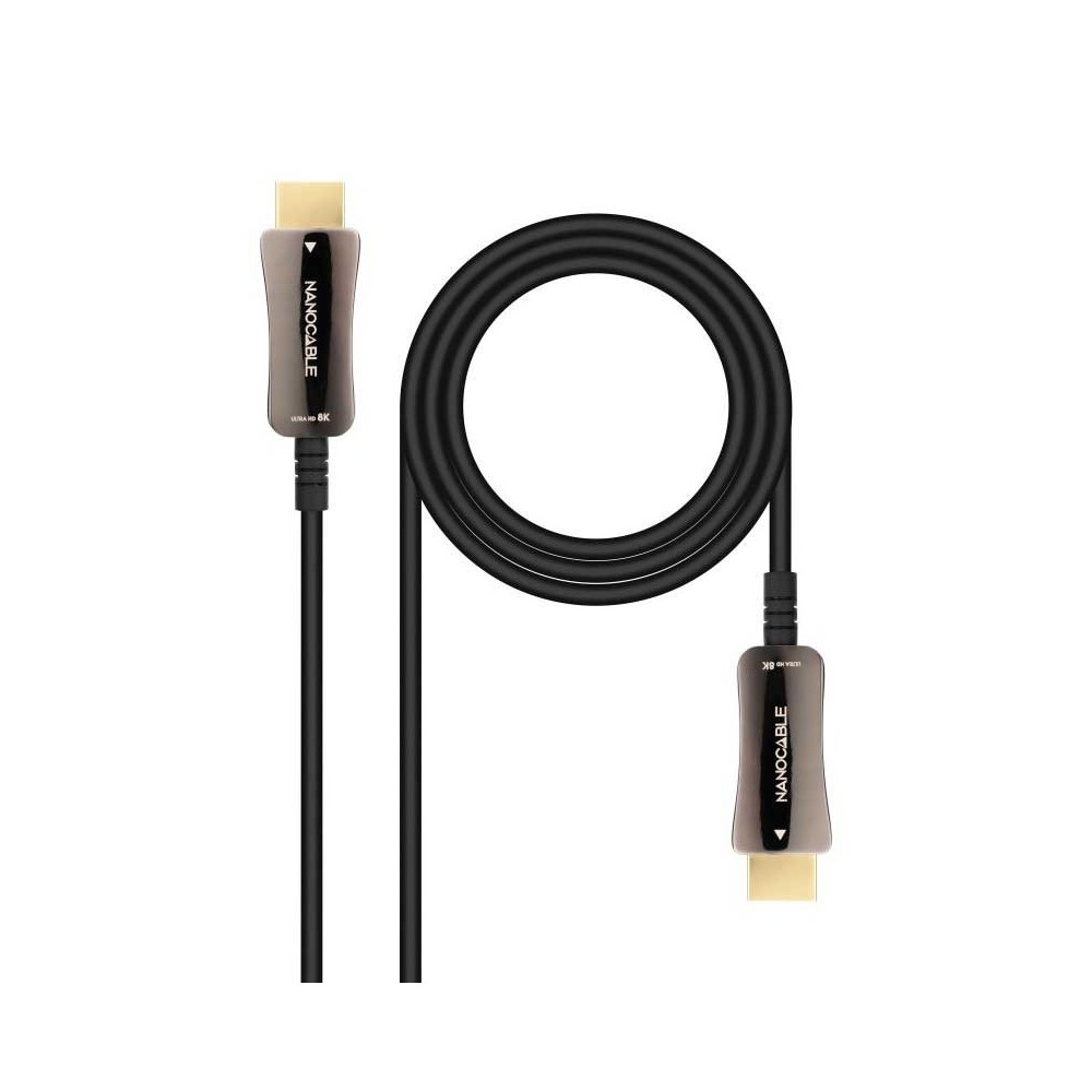Nanocable Cable HDMI V2.0 AOC 4K@60Hz 18Gbps AM-AM, Negro, 15 m