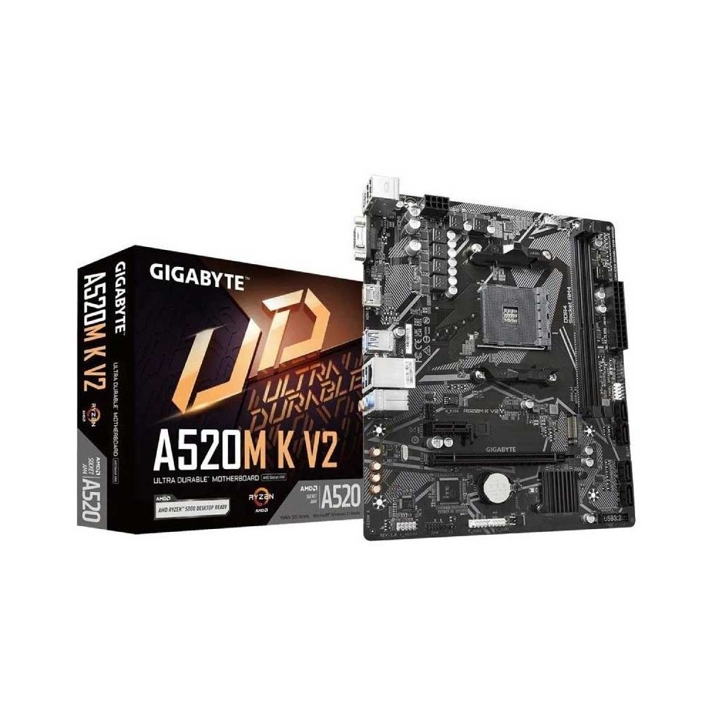 Gigabyte A520M K V2 placa base AMD A520 Zócalo AM4 micro ATX