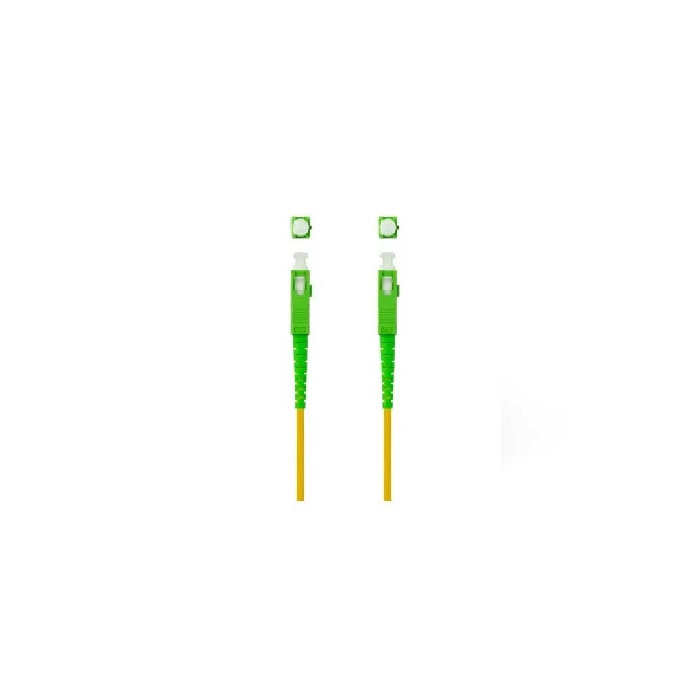 Nanocable Cable de Fibra Óptica SCAPC a SCAPC Monomodo Simplex LSZH, Amarillo, 80 m