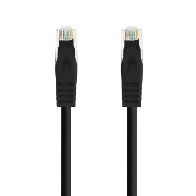 Nanocable Cable Red Latiguillo RJ45 LSZH CAT.6A UTP AWG24, Negro, 30 cm