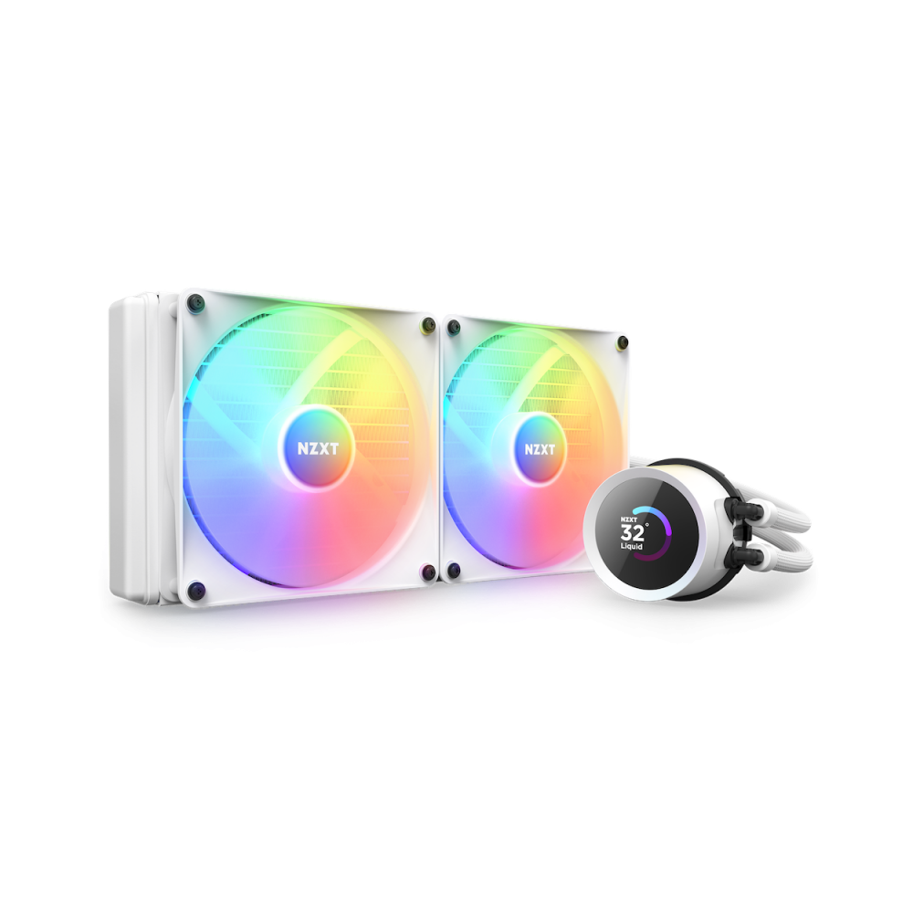NZXT Kraken 280 RGB Procesador Sistema de refrigeración líquida todo en uno 14 cm Blanco 1 pieza(s)
