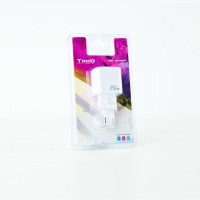 TooQ Cargador de Pared USB-CPD + USB-AQC 20W, Blanco