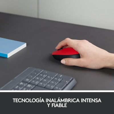 Logitech M171 Red-K ratón Ambidextro RF inalámbrico Óptico 1000 DPI