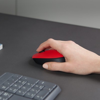 Logitech M171 Red-K ratón Ambidextro RF inalámbrico Óptico 1000 DPI