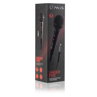 NGS Singer Fire Negro Micrófono para karaoke