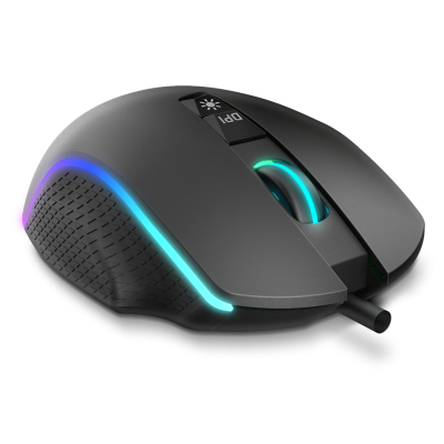 Krom Keos ratón mano derecha USB tipo A Óptico 6400 DPI