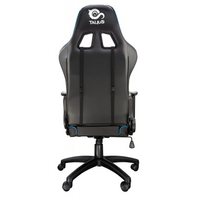 TALIUS Silla Gecko gaming negraazul, brazos fijos, butterfly, base nylon, ruedas nylon, gas clase 4