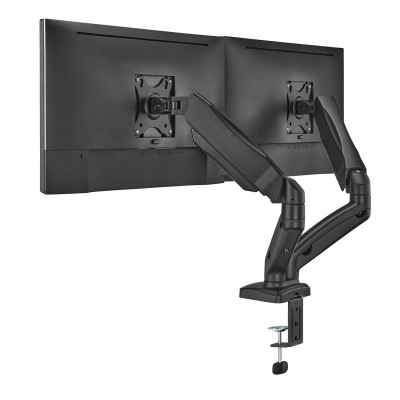 AISENS Soporte De Mesa Pro Contrapeso Giratorio E Inclinable Para MonitorTV 9kg (3 Pivotes, 2 Brazos) De 17-32, Negro