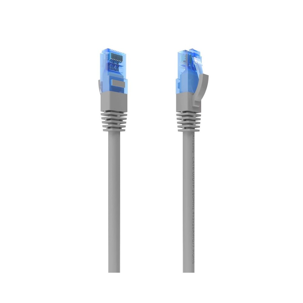 AISENS Cable De Red Latiguillo RJ45 Cat.6 UTP AWG26 CCA, Gris, 10 m