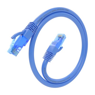 AISENS Cable De Red Latiguillo RJ45 Cat.6 UTP AWG26 CCA, Azul, 25 cm