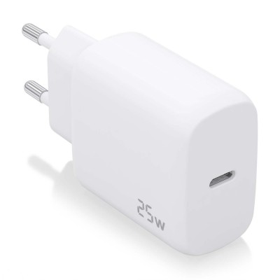 AISENS Cargador USB-C PD3.0 1 Puerto 1xUSB-C 25W, Blanco