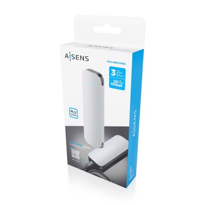 AISENS Caja Externa M.2 (NGFF) ASM2-025SL NVMe a USB3.2 Gen2, Plata