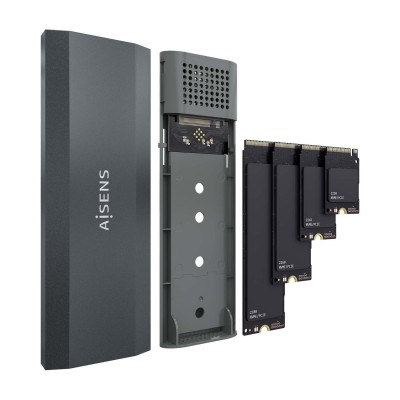 AISENS Caja Externa M.2 (NGFF) ASM2-029GR NVMe a USB3.2 Gen2, Gris