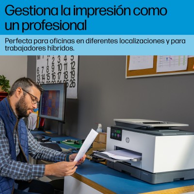 HP OfficeJet Pro Impresora multifunción 9130b, Color, Impresora para Pequeñas y medianas empresas, Imprima, copie, escanee y en