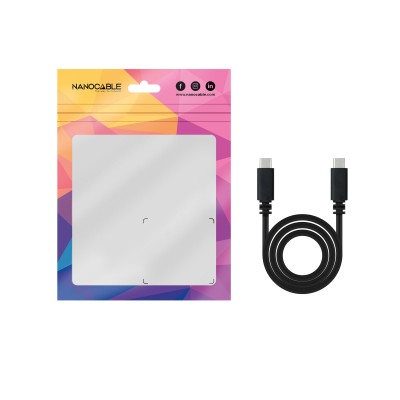 Nanocable Cable USB 2.0 3A, tipo USB-CM-USB-CM, Negro, 1.5 m