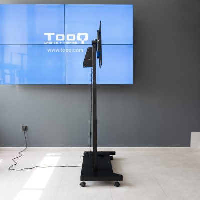 TooQ UROS Soporte de Suelo con Ruedas con Regulación Eléctrica de Altura e Inclinación