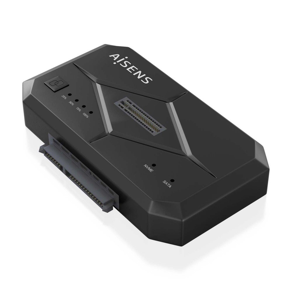 AISENS Estación de Docking SATA 2.53.5, M.2 NVMe a USB 3.03.1 Gen1, Clone, Negro