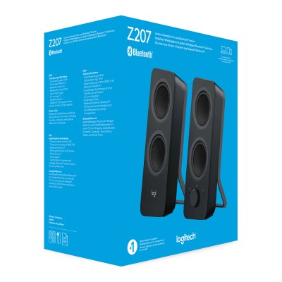 Logitech Z207 Negro Inalámbrico y alámbrico 5 W