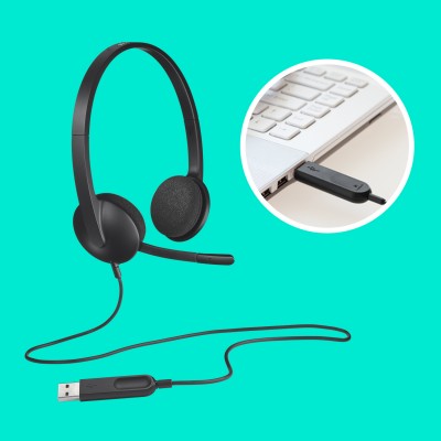 Logitech H340 Auriculares Alámbrico Diadema OficinaCentro de llamadas USB tipo A Negro