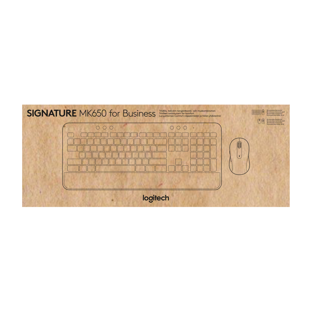Logitech Signature MK650 Combo For Business teclado Ratón incluido Oficina Bluetooth QWERTY Español Grafito