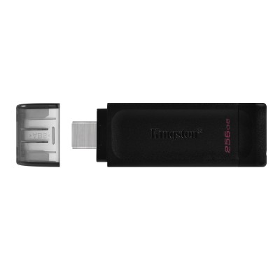 Kingston Technology DataTraveler 70 unidad flash USB 256 GB USB Tipo C 3.2 Gen 1 (3.1 Gen 1) Negro