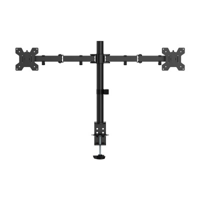 AISENS Soporte de mesa eco giratorio e inclinable para monitorTV 10kg (3 Pivotes, 2 Brazos) de 17-32, Negro