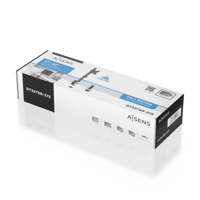 AISENS Soporte de mesa eco giratorio e inclinable para monitorTV 10kg de 17-32, Negro