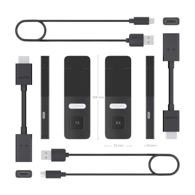 AISENS HDMI Inalambrico 1080p 30m, Negro