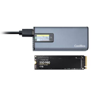 CoolBox COO-MCM-M2F caja para disco duro externo Caja externa para unidad de estado sólido (SSD) Gris M.2
