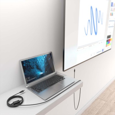 AISENS Cable USB 2.0 con Amplificador, Tipo AM-BM, Negro, 10m