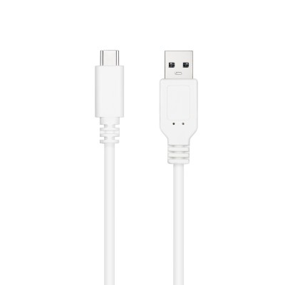 Nanocable Cable USB 2.0 3A, tipo USB-CM-AM, Blanco, 0.5 m