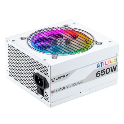 UNYKAch ATX Atilus RGB White 650W unidad de fuente de alimentación 20+4 pin ATX Blanco