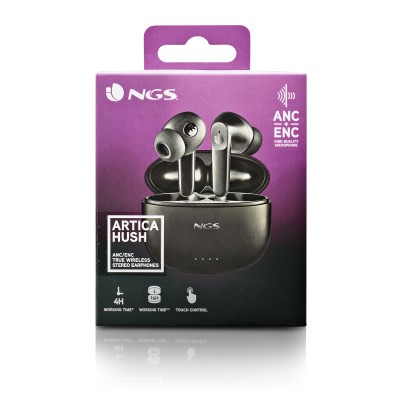 NGS ARTICA HUSH Auriculares Inalámbrico Dentro de oído LlamadasMúsica Bluetooth Negro