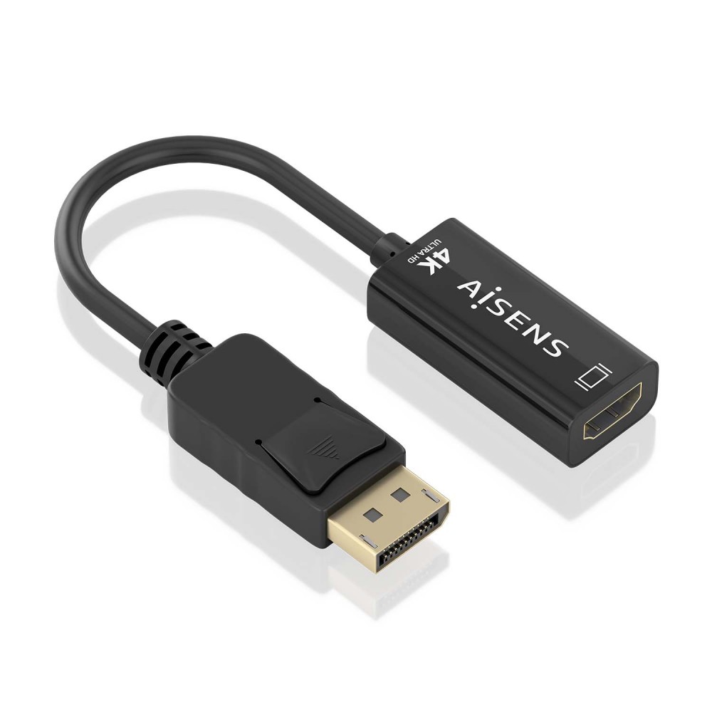 AISENS CONVERSOR DISPLAYPORT A HDMI 4K@60HZ, DPM-HDMIH, NEGRO, 15CM