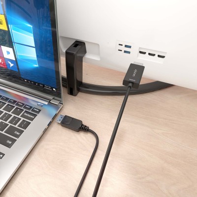 AISENS Cable conversor DisplayPort a HDMI 4K@60Hz, DPM-HDMIM, Negro, 0.6m