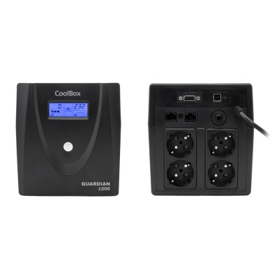 CoolBox Guardian 3 LCD 1200VA sistema de alimentación ininterrumpida (UPS) Línea interactiva 1,2 kVA 720 W 4 salidas AC