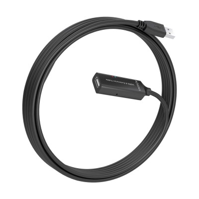 AISENS Cable USB 2.0 Prolongador con Amplificador, Tipo AM-AH, Negro, 5.0m