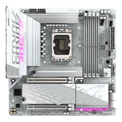 GIGABYTE B860M AORUS ELITE WF6E ICE Placa base - CPUs Intel Core Ultra, VRM de 12+1+2+1 fases, hasta 9200MHz DDR5, 1xPCIe 5.0 +
