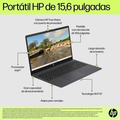 HP 15-fd0055ns Intel® Core™ i5 i5-1334U Portátil 39,6 cm (15.6") Full HD 8 GB DDR4-SDRAM 512 GB SSD Wi-Fi 6 (802.11ax) FreeDOS